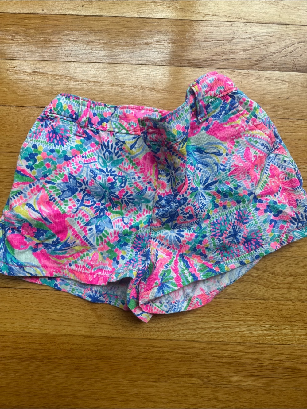 Lilly Pulitzer Neon Floral Corduroy Shorts